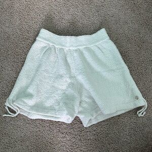 White Fluffy Shorts